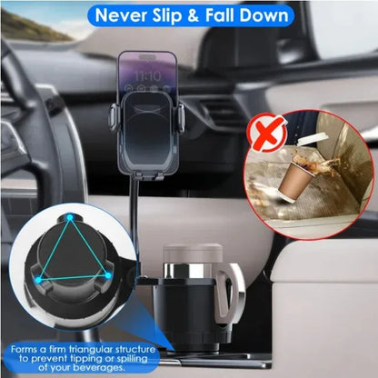 2 In 1 Car Cup Mobile Phone Holder Car Beverage Holder - THE MILE MAKER DRIVER SHOP