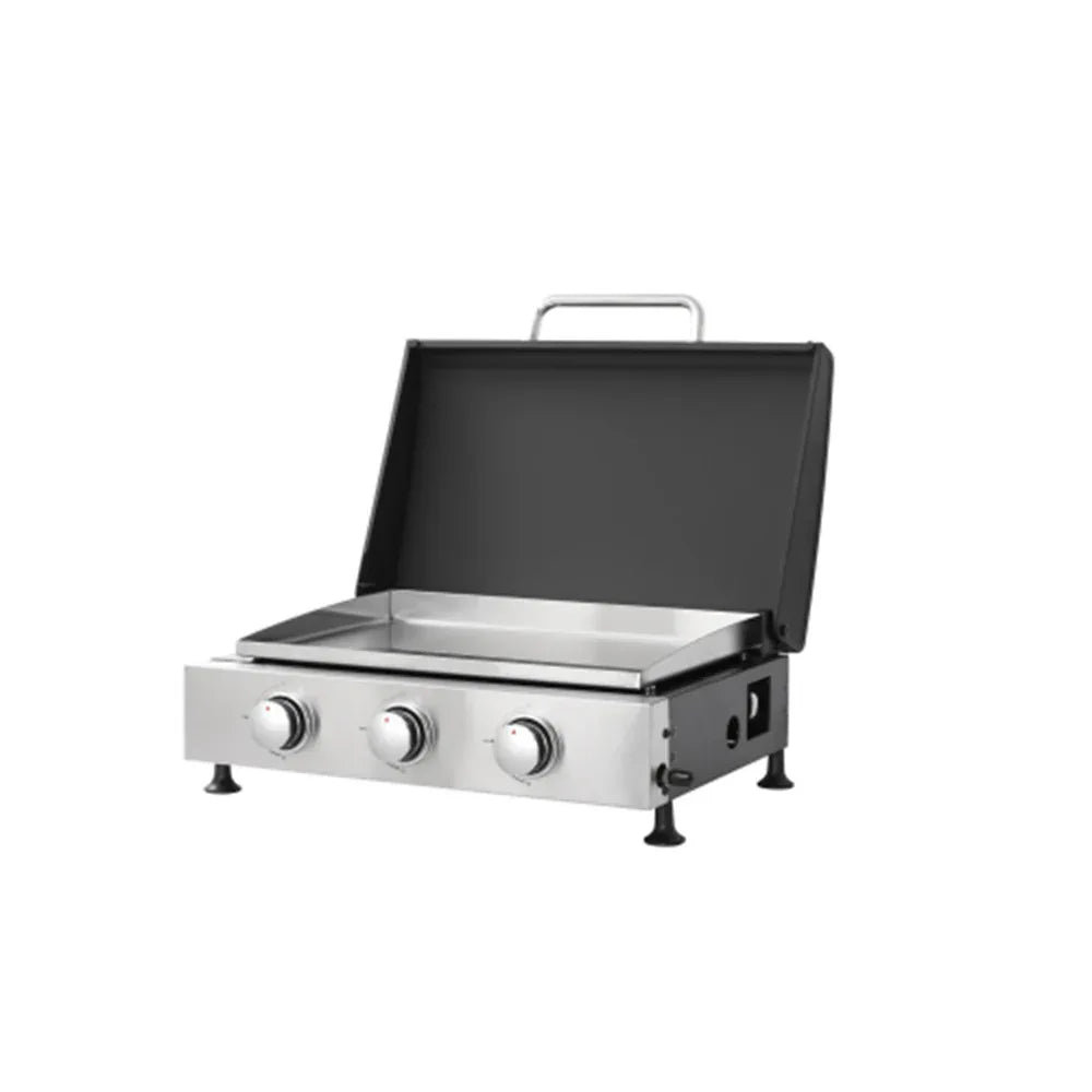 3Burner Propane Gas Grill And SS Plancha 2in1 BBQ & Griddle, Cast Iron Grate, Enamel Body, Compatible With 16oz Camping Tanks & 20lbs Backyard Tanks, 601 Sq.In Total Cooking Area - THE MILE MAKER DRIVER SHOP