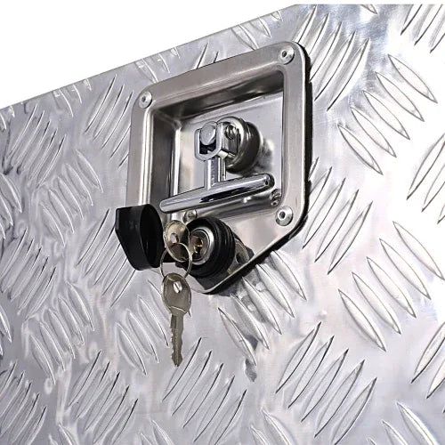 24inch Aluminum Tool Box,heavy Duty Truck Bed Tool Box,outdoor Trailer Pickup Storage Tool Box,RV Storage Organizer,underbody Box W Lock Keys,silver - THE MILE MAKER DRIVER SHOP
