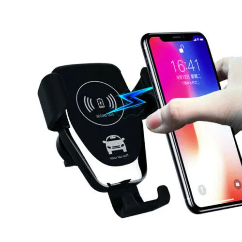 10W QI Wireless Fast Car Charger Mount Holder Stand Automatic Clamping Charging - THE MILE MAKER DRIVER SHOP