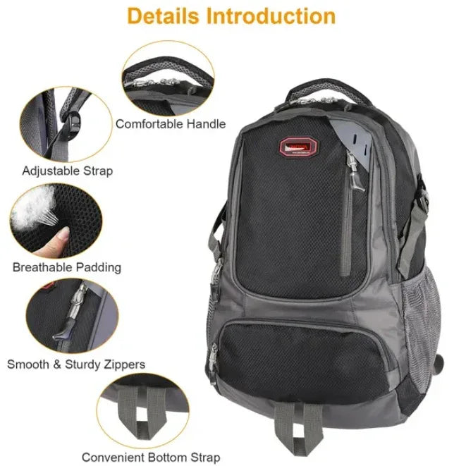 Neutral School Backpack, Casual Travel Shoulder Bag - THE MILE MAKER DRIVER SHOP