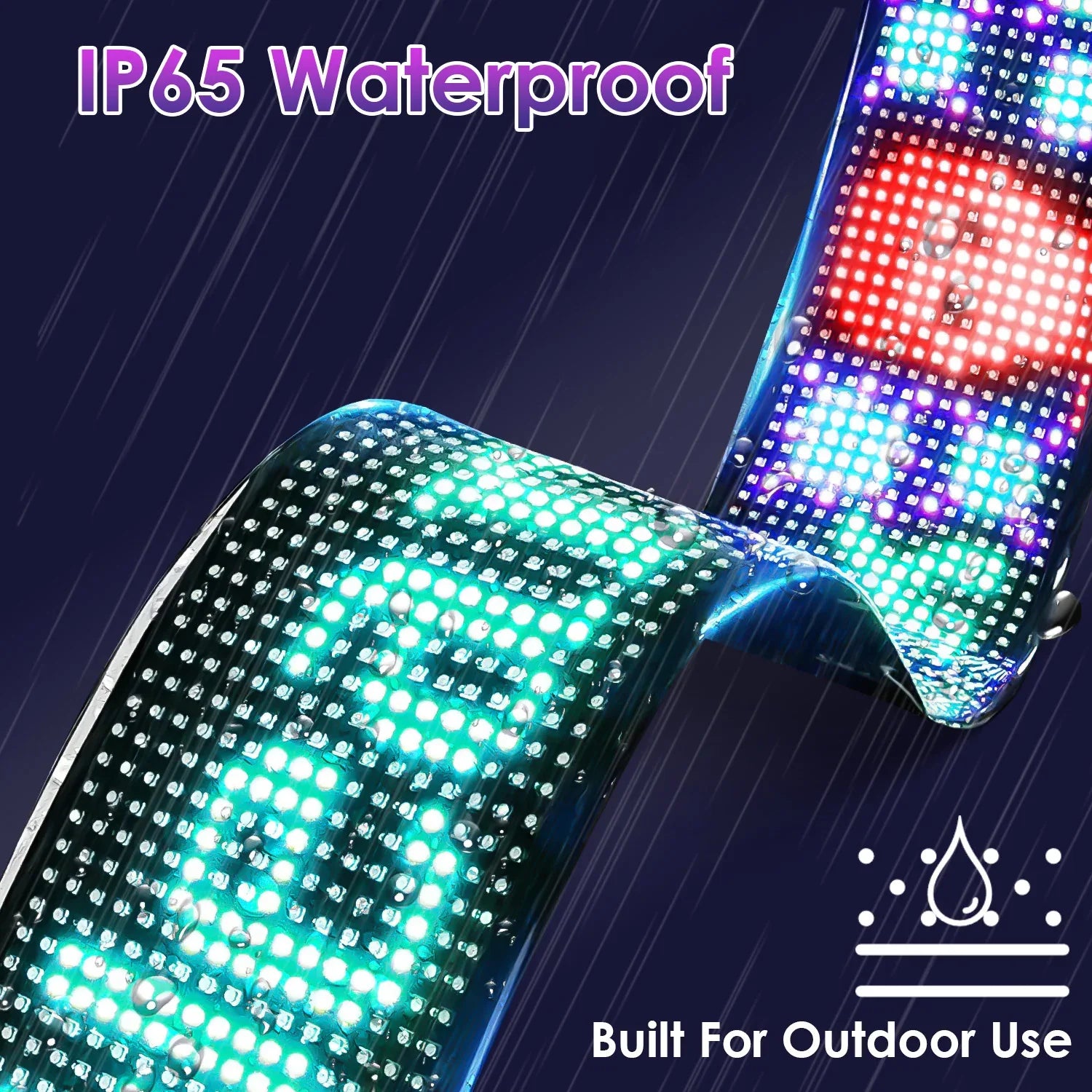 2Pack 16x96 Matrix Devil Eyes Lights For Car Ultra-thin Programmable LED Car Signs With APP Remote Control DIY Design Text Patterns Animations - THE MILE MAKER DRIVER SHOP