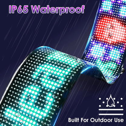 2Pack 16x96 Matrix Devil Eyes Lights For Car Ultra-thin Programmable LED Car Signs With APP Remote Control DIY Design Text Patterns Animations - THE MILE MAKER DRIVER SHOP