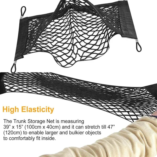 Trunk Cargo Net Stretchable Universal Elastic Truck Net Rear Seat Trunk Storage Organizer Net - THE MILE MAKER DRIVER SHOP