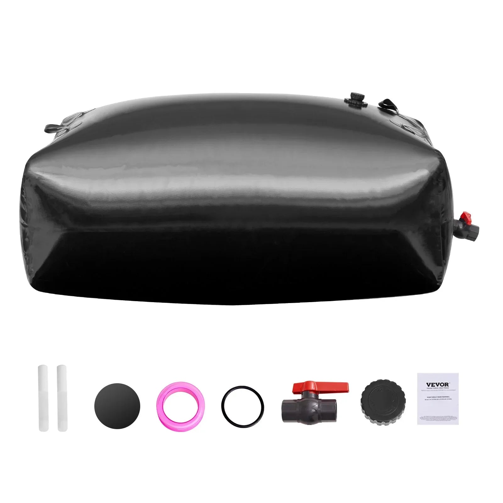 VEVOR Portable Water Storage Bladder 142.7 Gal PVC Collapsible Water Tank Black - THE MILE MAKER DRIVER SHOP