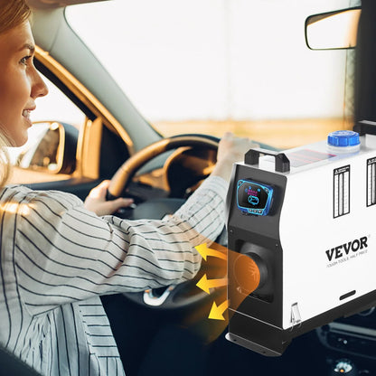 Diesel Air Heater All In One, One Air Outlet, 8KW Diesel Heater 12V, Fast Heating, Diesel Parking Heater With Red LCD Switch, Remote Control For Car, RV Truck, Boat, Campervans And Caravans - THE MILE MAKER DRIVER SHOP