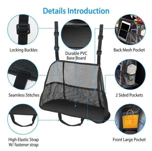 Car Net Pocket Handbag Holder Car Storage Netting Pouch Seat Side Storage Mesh Organizers Bag - THE MILE MAKER DRIVER SHOP