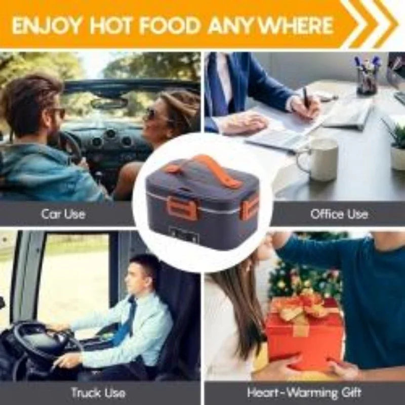 Electric Heating 1.8 Liter Lunch Box For Work, Car And Home - THE MILE MAKER DRIVER SHOP