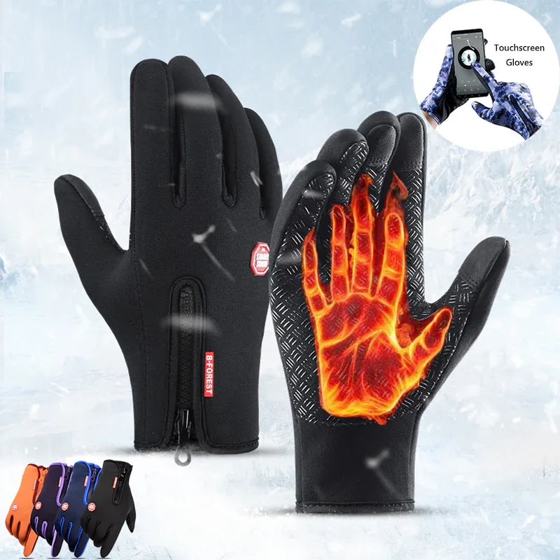 Winter Gloves Touch Screen Riding Motorcycle Sliding Waterproof Sports Gloves With Fleece - THE MILE MAKER DRIVER SHOP
