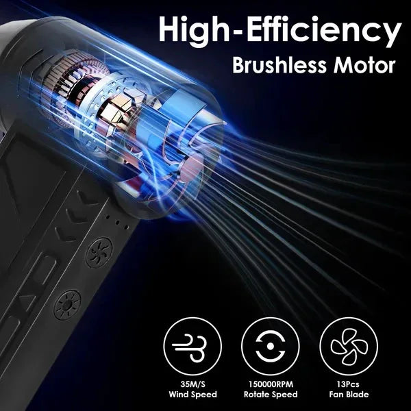 Compressed Air Duster With LED Light Up To 150000RPM Speed For PC - THE MILE MAKER DRIVER SHOP
