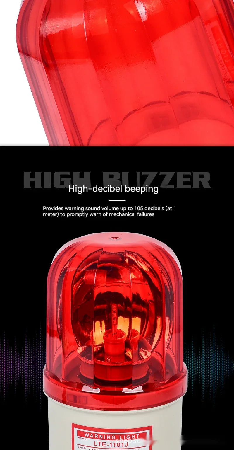 Warning Light LTE-1101J Sound And Light Alarm Rotation - THE MILE MAKER DRIVER SHOP