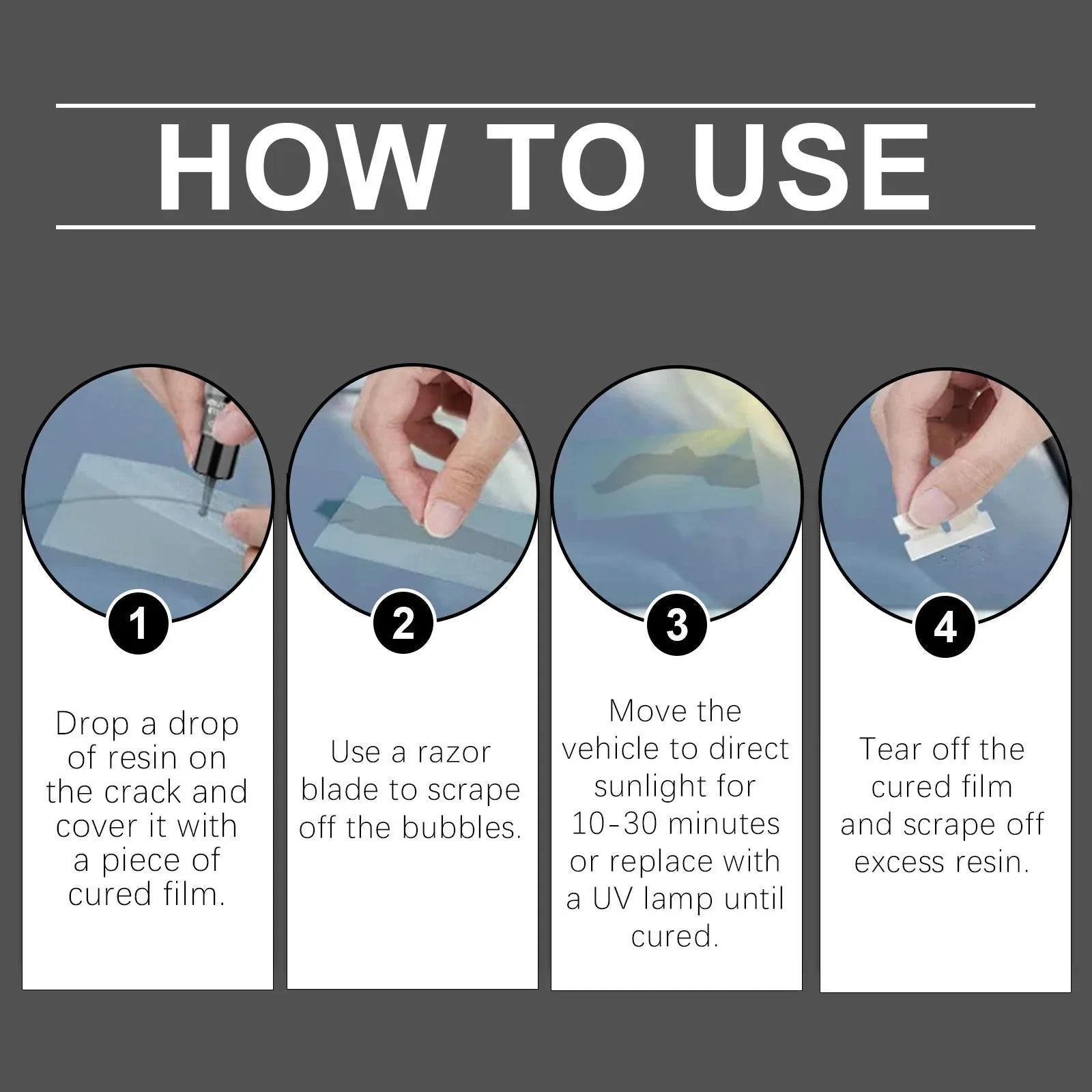 Holmont Car Windshield Crack Repair Kit Nano-repair Fluid Quickly Repairs Cracks For A Clear View And Safe Travel - THE MILE MAKER DRIVER SHOP