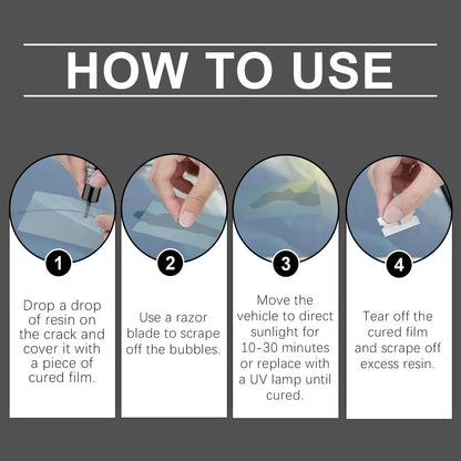 Holmont Car Windshield Crack Repair Kit Nano-repair Fluid Quickly Repairs Cracks For A Clear View And Safe Travel - THE MILE MAKER DRIVER SHOP