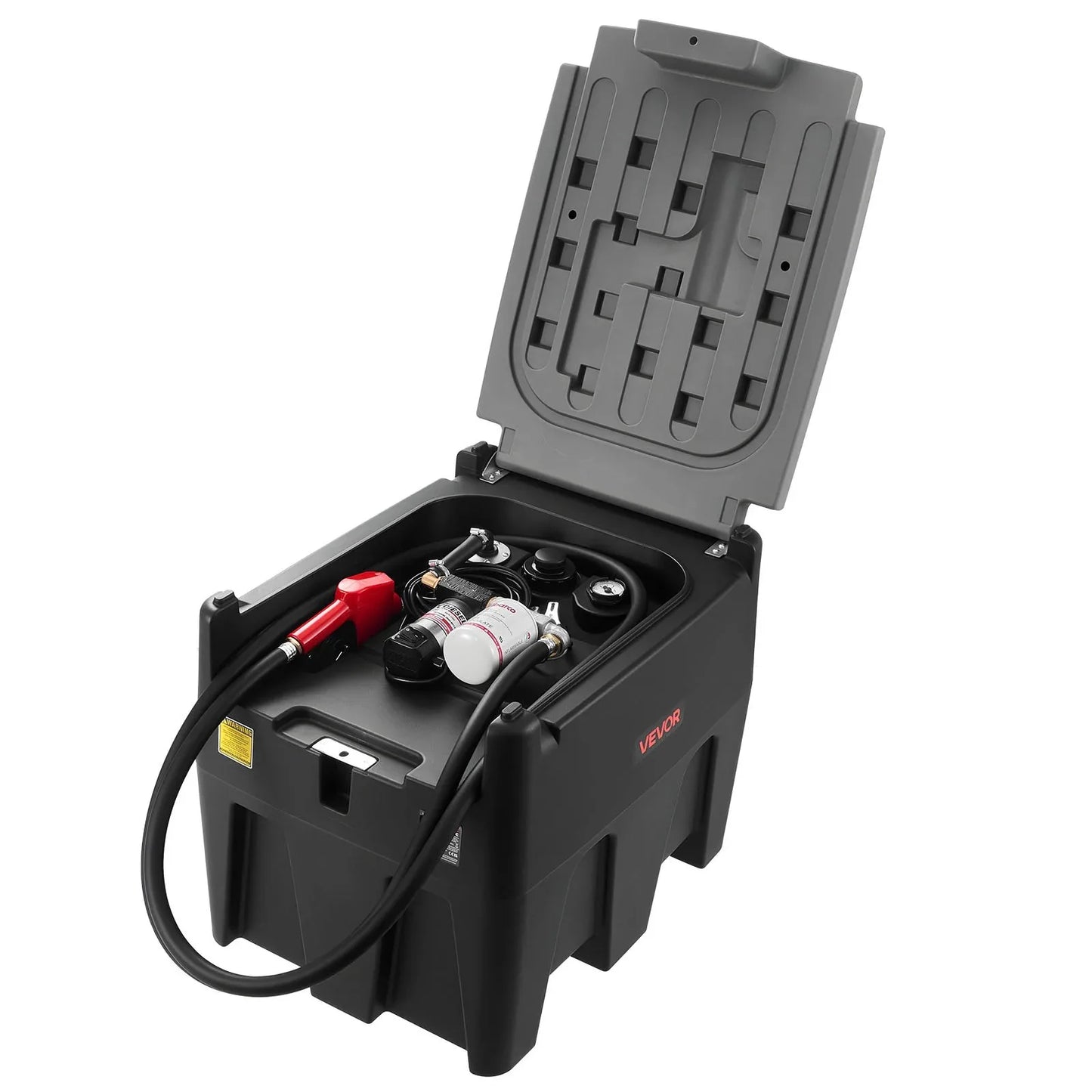 Portable Tank 58 Gal Fuel Tank With 12V Transfer 10 GPM Black - THE MILE MAKER DRIVER SHOP