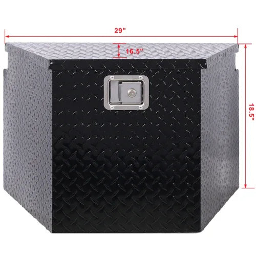 29inch Aluminum Tool Box,heavy Duty Truck Bed Tool Box,outdoor Trailer Pickup Storage Tool Box,RV Storage Organizer,underbody Box W Lock Keys,black 29x16.5x18.5inch - THE MILE MAKER DRIVER SHOP