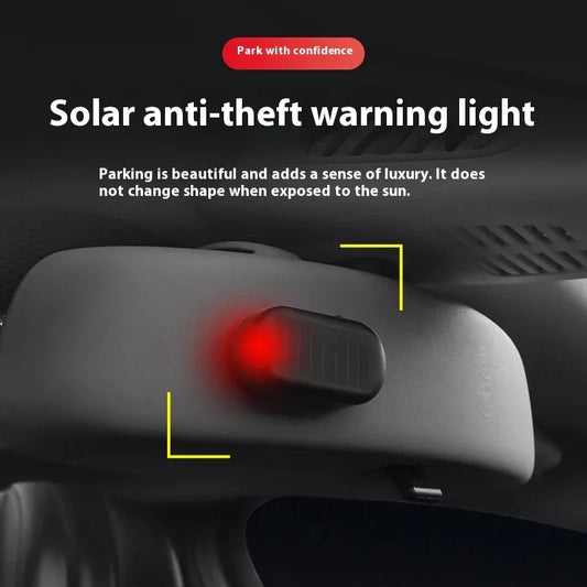 Vehicle-mounted Solar Anti-theft Lamp Simulation Warning Alarm Car Interior Light - THE MILE MAKER DRIVER SHOP