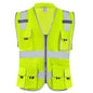 Safety Vest Reflective Yellow Work Vest With 10 Pockets For Men & Women - THE MILE MAKER DRIVER SHOP