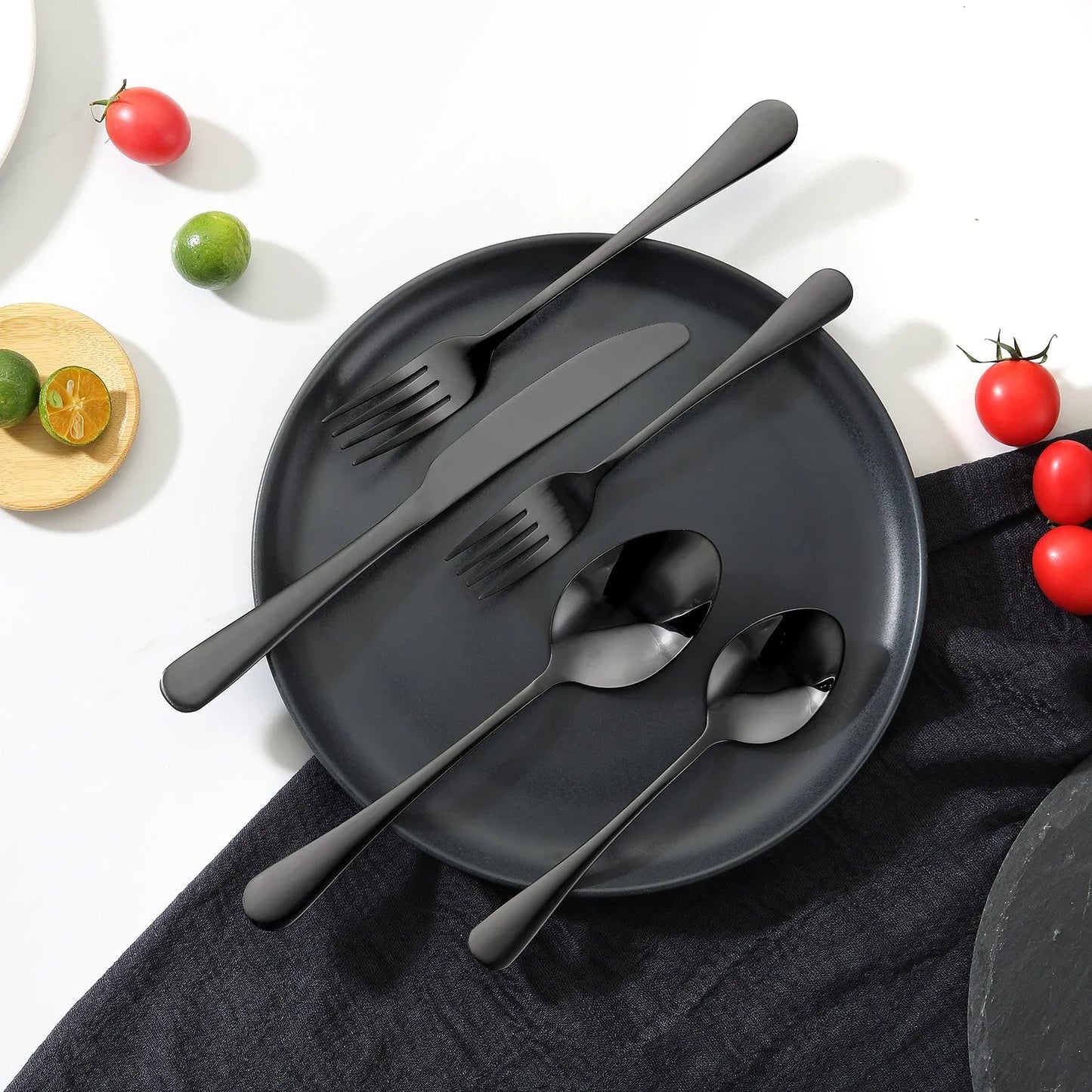 30-Piece Silverware Set Stainless Steel Cutlery Flatware Utensil Kitchen For 6 - THE MILE MAKER DRIVER SHOP