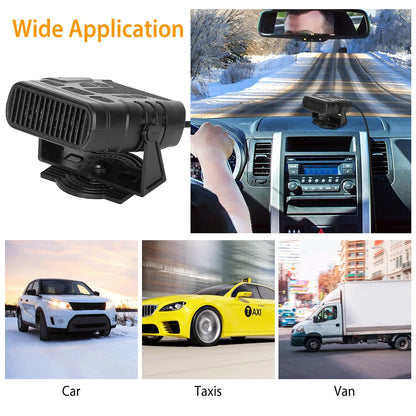 24V 200W Or 12V 120W Portable Car Heater Heating Fan 2 In 1 Defroster Demister Windshield Heater Automotive Cooling Fan - THE MILE MAKER DRIVER SHOP