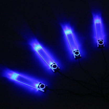 4Pcs Car Interior LED Atmosphere Light Car Charge Decorative Lamp DC 12V Blue Light - THE MILE MAKER DRIVER SHOP