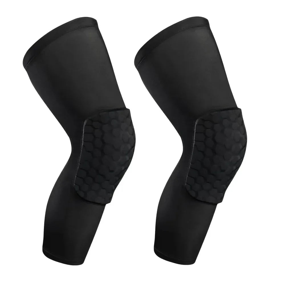 2 PC Compression Knee Pads Long Leg Sleeves Brace Knee Support Protection For Basketball, Football, Volleyball, Running, Cycling - THE MILE MAKER DRIVER SHOP
