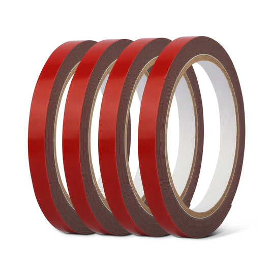 4 Rolls Car Double Sided Tapes Heavy Duty Double Sided Foam Tapes Strong Mounting Adhesive Tapes For Cars Truck Automotive 9.8FT Per Roll - THE MILE MAKER DRIVER SHOP