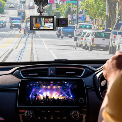 2K Car DVR 3 Channel Dash Cam Camcorder Camera Recorder With 140 Degree Angle GPS WiFi Night Vision G-sensor Loop Recording Parking Monitor - THE MILE MAKER DRIVER SHOP