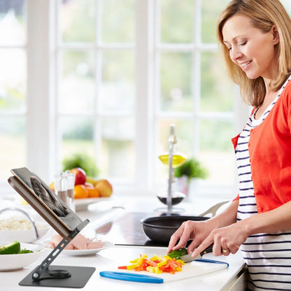 1Pc Book Stand For Reading Foldable Wood Book Holder Reading Rack Paper Stand With Adjustable Height 360 Degree Rotatable Base Dual Paper Clips For Book Sheet Music Laptop Drawing Tablet - THE MILE MAKER DRIVER SHOP