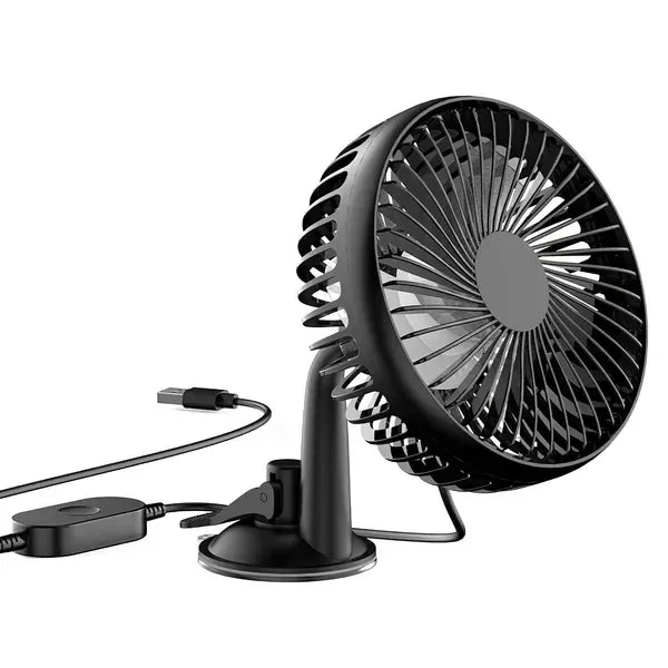 Car Cooling Fan Portable Rotatable USB Vehicle Fan Backseat Clip - THE MILE MAKER DRIVER SHOP
