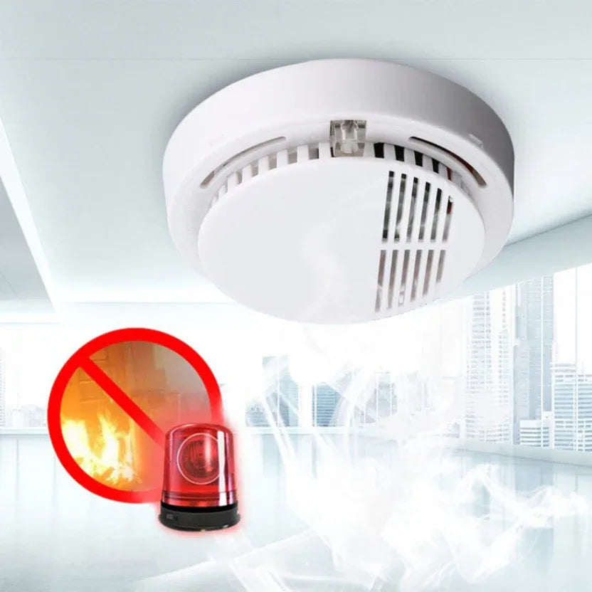 Smoke Detector Fire Gas Alarm Detector With Battery Photoelectric Sensor Alert Warning - THE MILE MAKER DRIVER SHOP