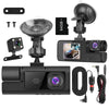 WiFi FHD 1080P Car Dash Cam 3 Channels Front Rear Inside Dash Camera With Loop Recording Reversing Visual 170° Wide Angle 64G Card Included - THE MILE MAKER DRIVER SHOP