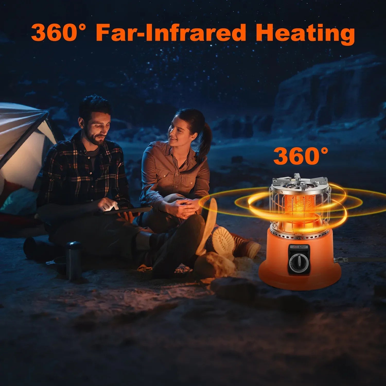 3000W 2 In 1 Portable Propane Heater Stove Portable Propane Heater Outdoor Gas Stove With Pot Stand Gas Pipe For Camping Ice Fishing Patio RV - THE MILE MAKER DRIVER SHOP