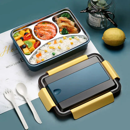 Stainless Steel Bento Box 920ml-Blue 7370 - THE MILE MAKER DRIVER SHOP