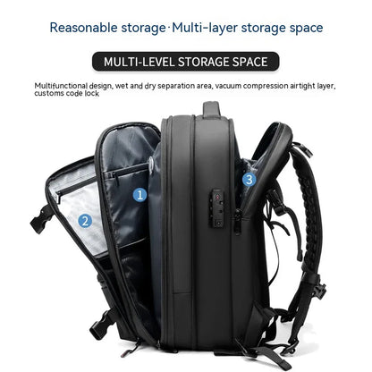 Travel Backpack Men's Business Multifunction Computer Bag Vacuum Compression Large-capacity Backpack - THE MILE MAKER DRIVER SHOP