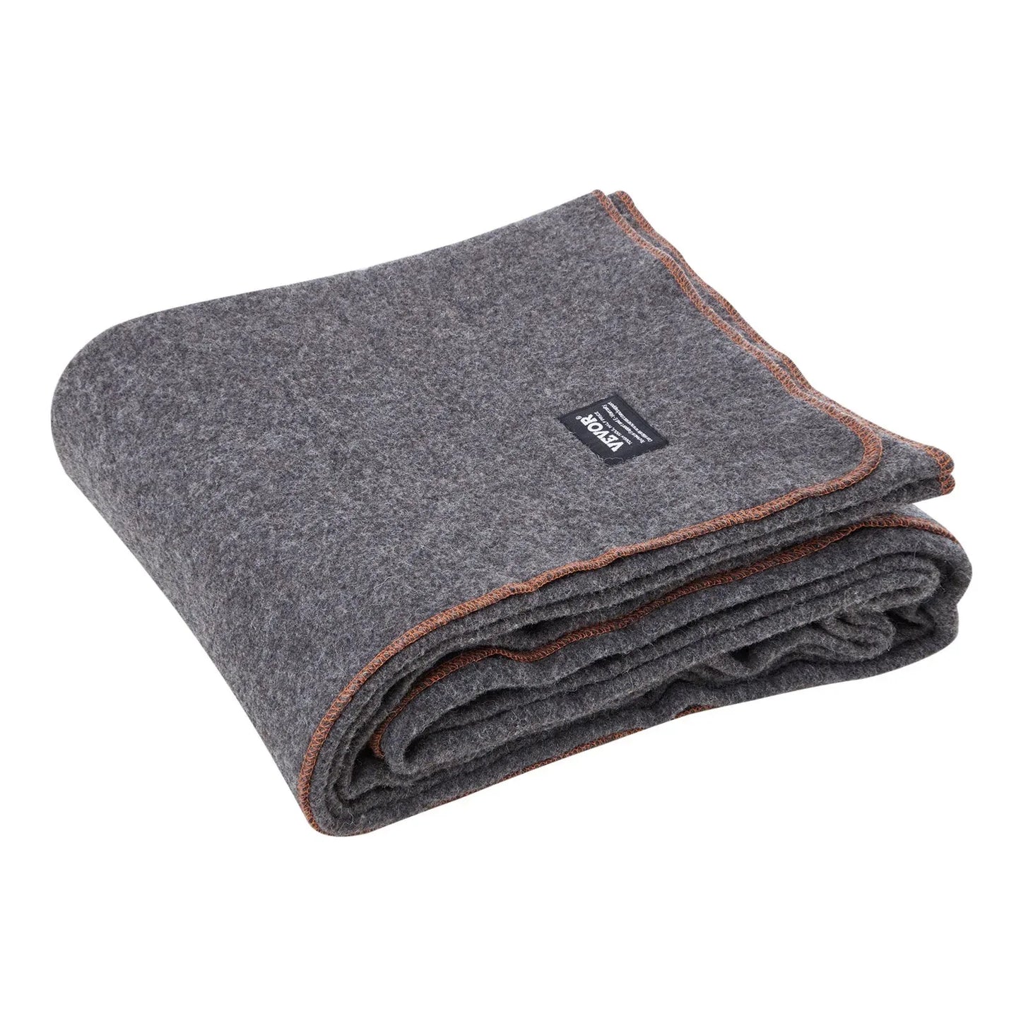 Wool Camping Blanket 64X 88 Warm For Camping Hiking Travel Light Grey - THE MILE MAKER DRIVER SHOP