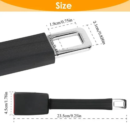 2Pcs Car Seat Belt Extender 9in Buckle Tongue Webbing Extension - THE MILE MAKER DRIVER SHOP