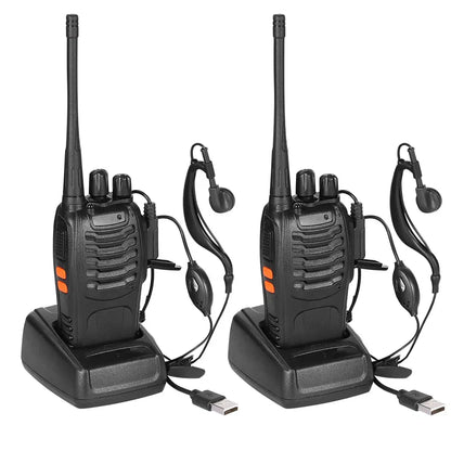 2 X Baofeng BF-888S Walkie Talkies Two Way Radio UHF 16CH 400-470MHZ Long Range - THE MILE MAKER DRIVER SHOP