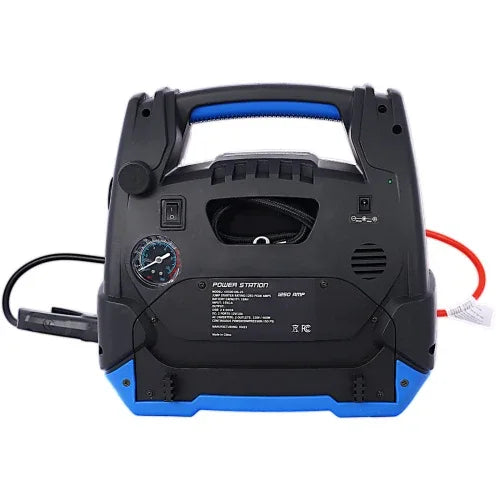Rechargeable Jump Starter For Gas Diesel Vehicles - 1800 Amps With Air Compressor And AC, 12V DC, USB Power Station - THE MILE MAKER DRIVER SHOP