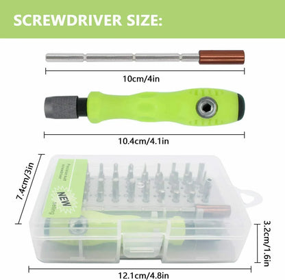 32 IN 1 Small Magnetic Screwdriver Set Torx Driver Professional Repair Tool Kit - THE MILE MAKER DRIVER SHOP