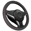 Steering Wheel Cover 14.5in-15in Diameter Universal Fiber Leather Car Steering Wheel Protector - THE MILE MAKER DRIVER SHOP
