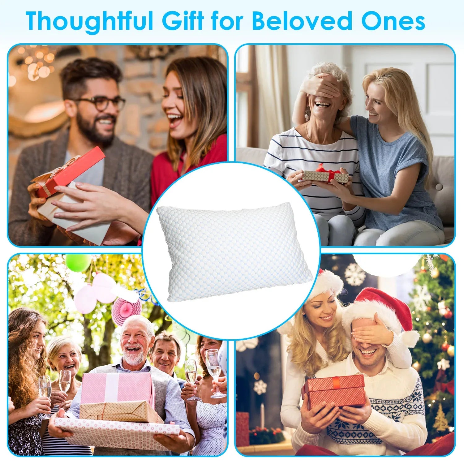 1Pc Or 2Pcs King Or Queen Size Options Shredded Memory Foam Pillow Adjustable Cool Pillow With Extra Filling Machine Washable Cover For Side Back Stomach Sleepers - THE MILE MAKER DRIVER SHOP