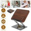 1Pc Book Stand For Reading Foldable Wood Book Holder Reading Rack Paper Stand With Adjustable Height 360 Degree Rotatable Base Dual Paper Clips For Book Sheet Music Laptop Drawing Tablet - THE MILE MAKER DRIVER SHOP