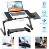 1Pc Foldable Laptop Table Bed Notebook Desk With Mouse Board Aluminum Alloy Breakfast Snacking Tray For Home Office Travel Use - THE MILE MAKER DRIVER SHOP