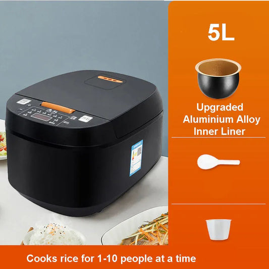 Multi-functional 5L Non-Stick Rice Cooker Appointment Timing Heating High-fire - THE MILE MAKER DRIVER SHOP