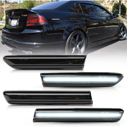 Black Lens LED Front Rear Fender Side Marker Lights For 2004-2008 Acura TL Base - THE MILE MAKER DRIVER SHOP