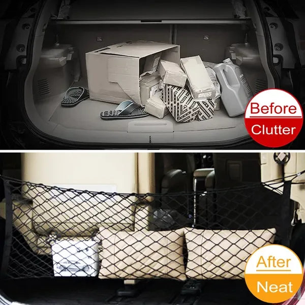 Trunk Cargo Net Stretchable Universal Elastic Truck Net Rear Seat Trunk Storage Organizer Net - THE MILE MAKER DRIVER SHOP