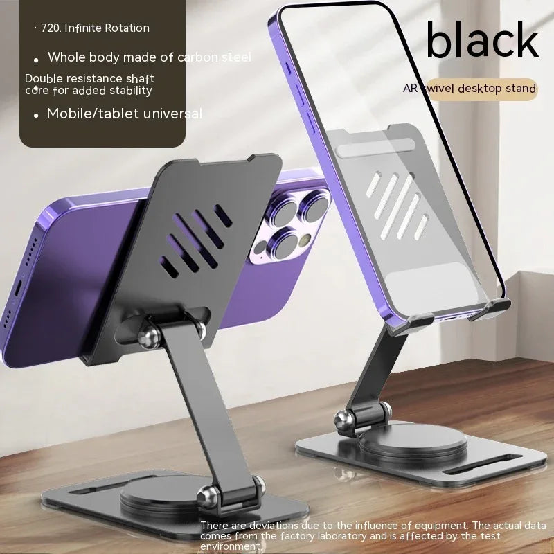 360 Degrees Rotate Metal Desk Mobile Phone Holder Stand For Phone Pad Adjustable Desktop Tablet Holderl Table Cell Phone Stand - THE MILE MAKER DRIVER SHOP