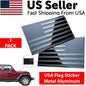 2PCS Metal USA Flag Sticker American Car Truck Decal Emblem Black - THE MILE MAKER DRIVER SHOP