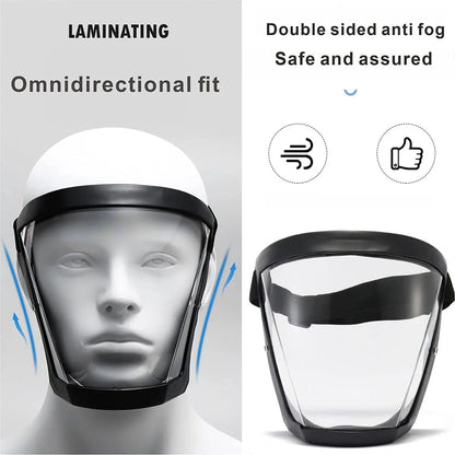 Full Face Anti-fog Clear Mask Reusable Super Protective Transparent Safety Cover - THE MILE MAKER DRIVER SHOP