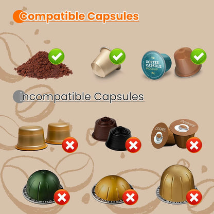 1Pc Portable Electric Espresso Machine Cordless Coffee Maker Self Heating Car Espresso Maker With Anti Dry Burn Fit For Ground Coffee NS DG Capsules For Car Camping Hiking RV Home Office - THE MILE MAKER DRIVER SHOP